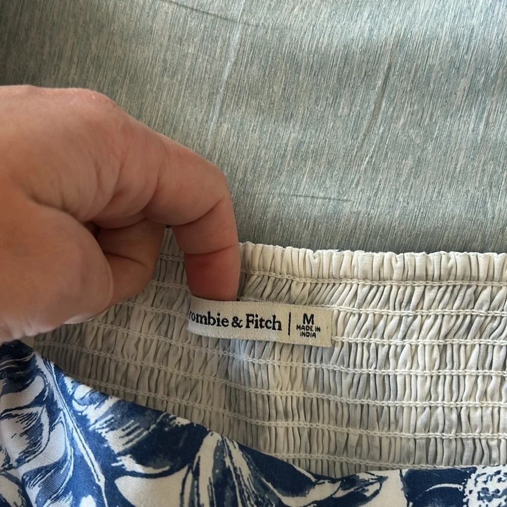 Abercrombie & Fitch Blue and White Floral Maxi Dress
